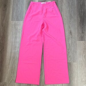 Fashion Nova Vibrant Pink Wide-Leg Pants